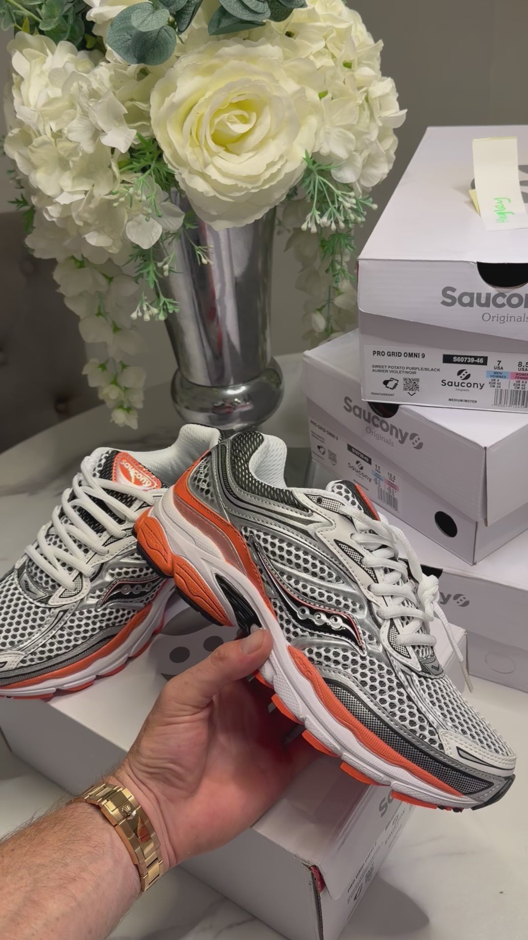 SAUCONY PROGRID OMNI 9 OG 'SILVER ORANGE'